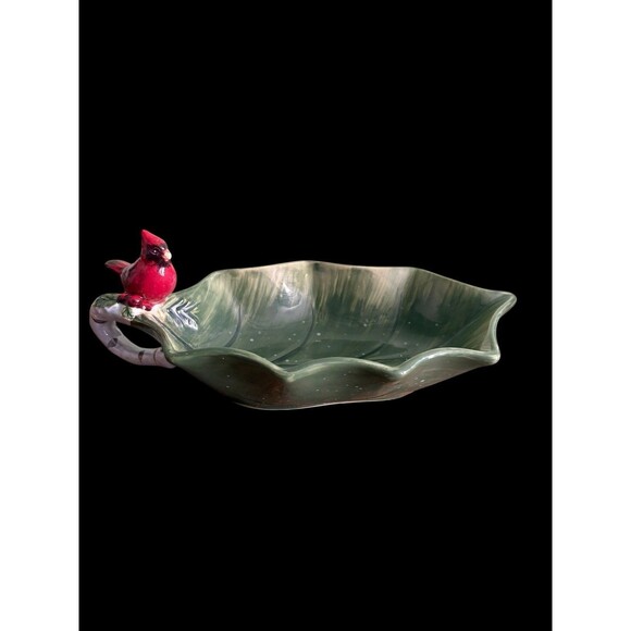 Certified International Other - Certified International Susan Winget Cardinal Holly Leaf Candy Dish Christmas
